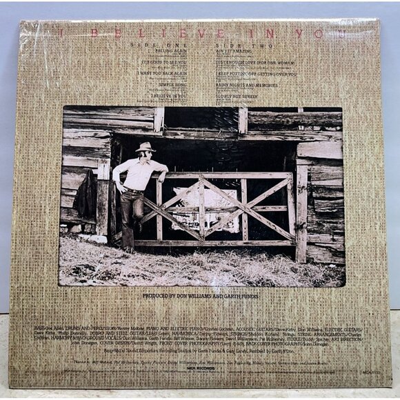 Don Williams I Believe in You Country Vinyl LP 1980 MCA Records 5133 Shrink VG+ - Picture 5 of 6